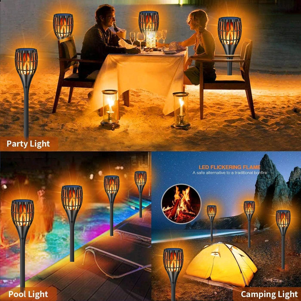 Solar Torch Lights with Flickering Flames P3001