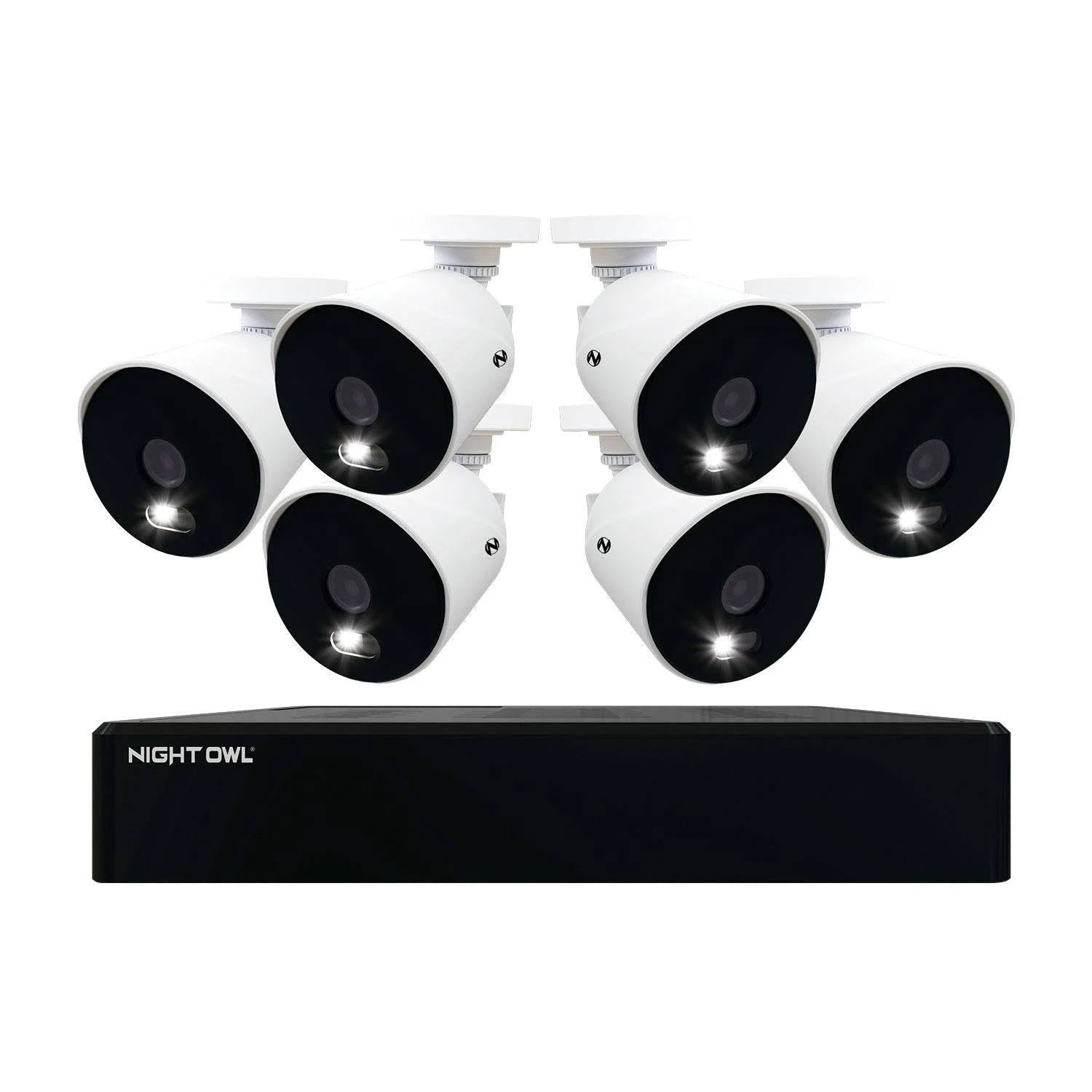 12 Channel Wired DVR with 6 4K Ultra HD Wired Spotlight Cameras Q8354