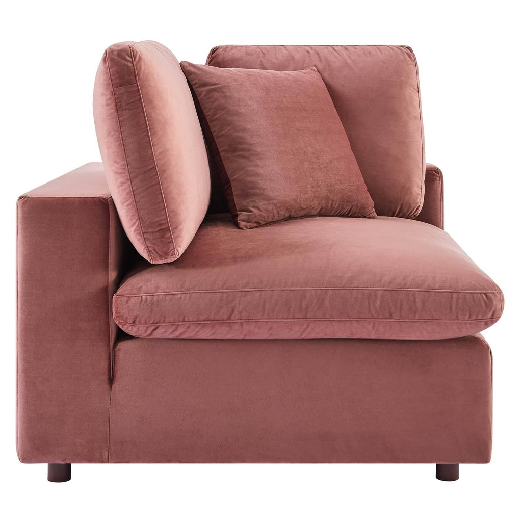 Green Performance Velvet Corner Chair O164