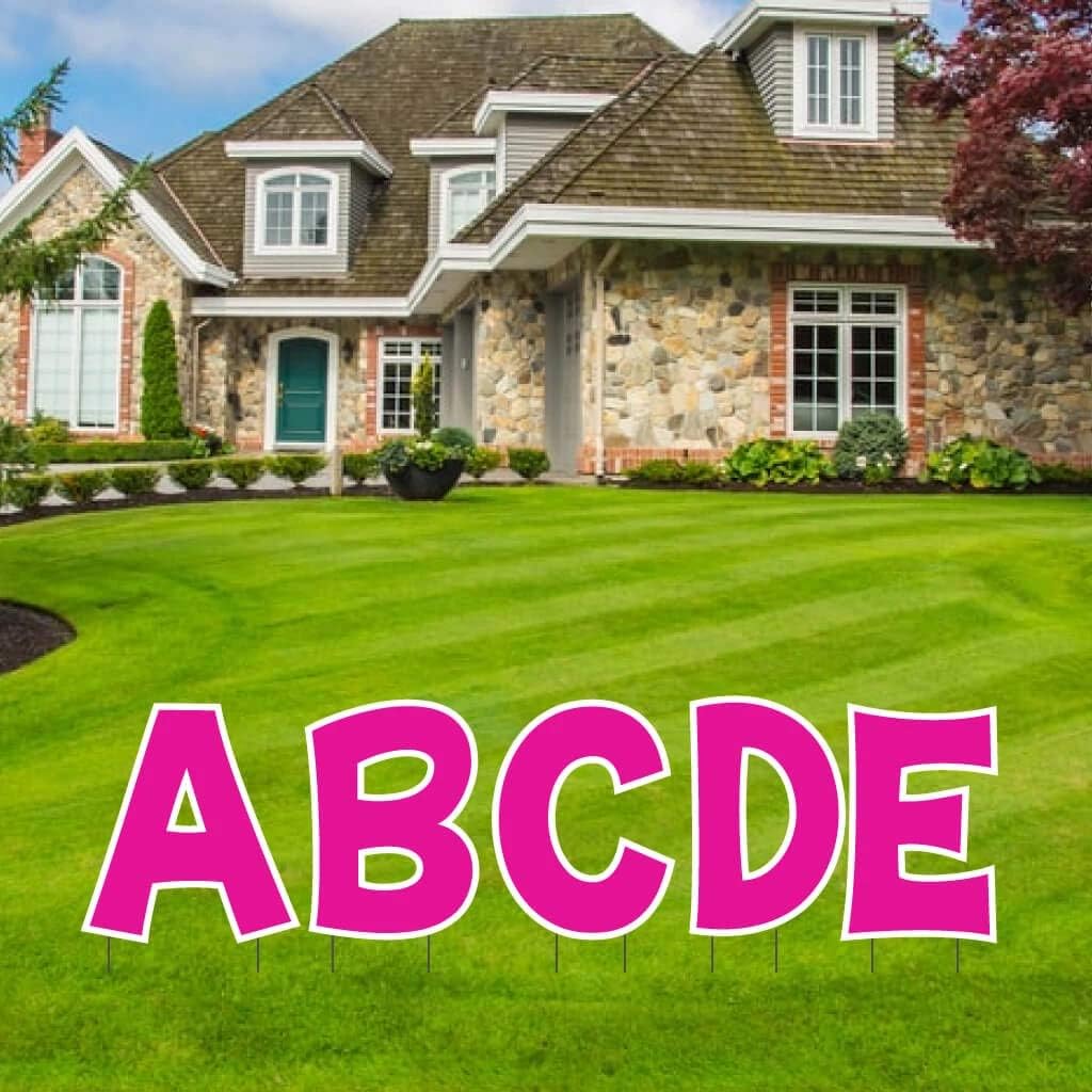 Yard Letters Alphabet and Number Decoration, 18 inch High, 36pcs Black O884943