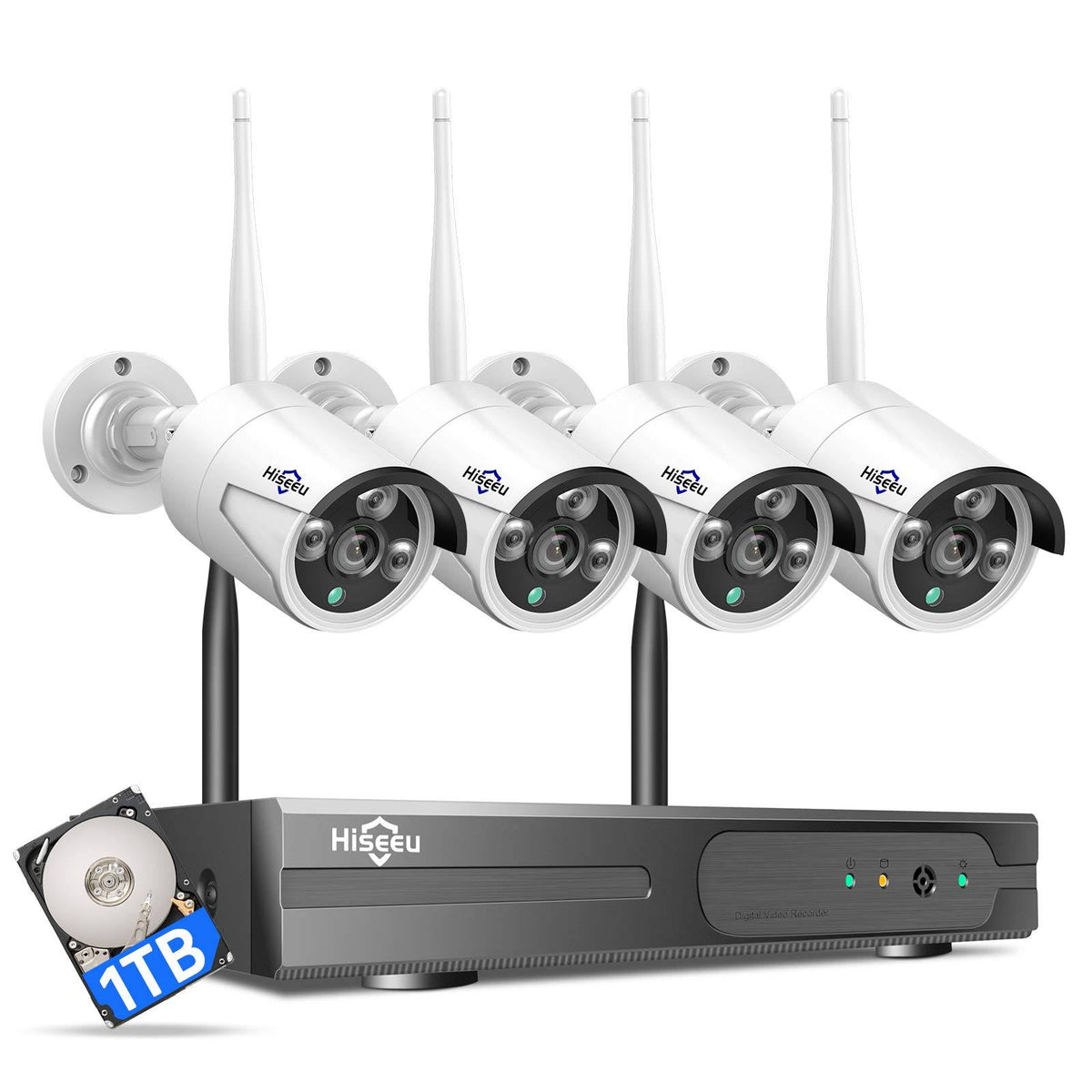 Expandable 8CH Wireless Security Camera System with 1TB Hard Drive E389367