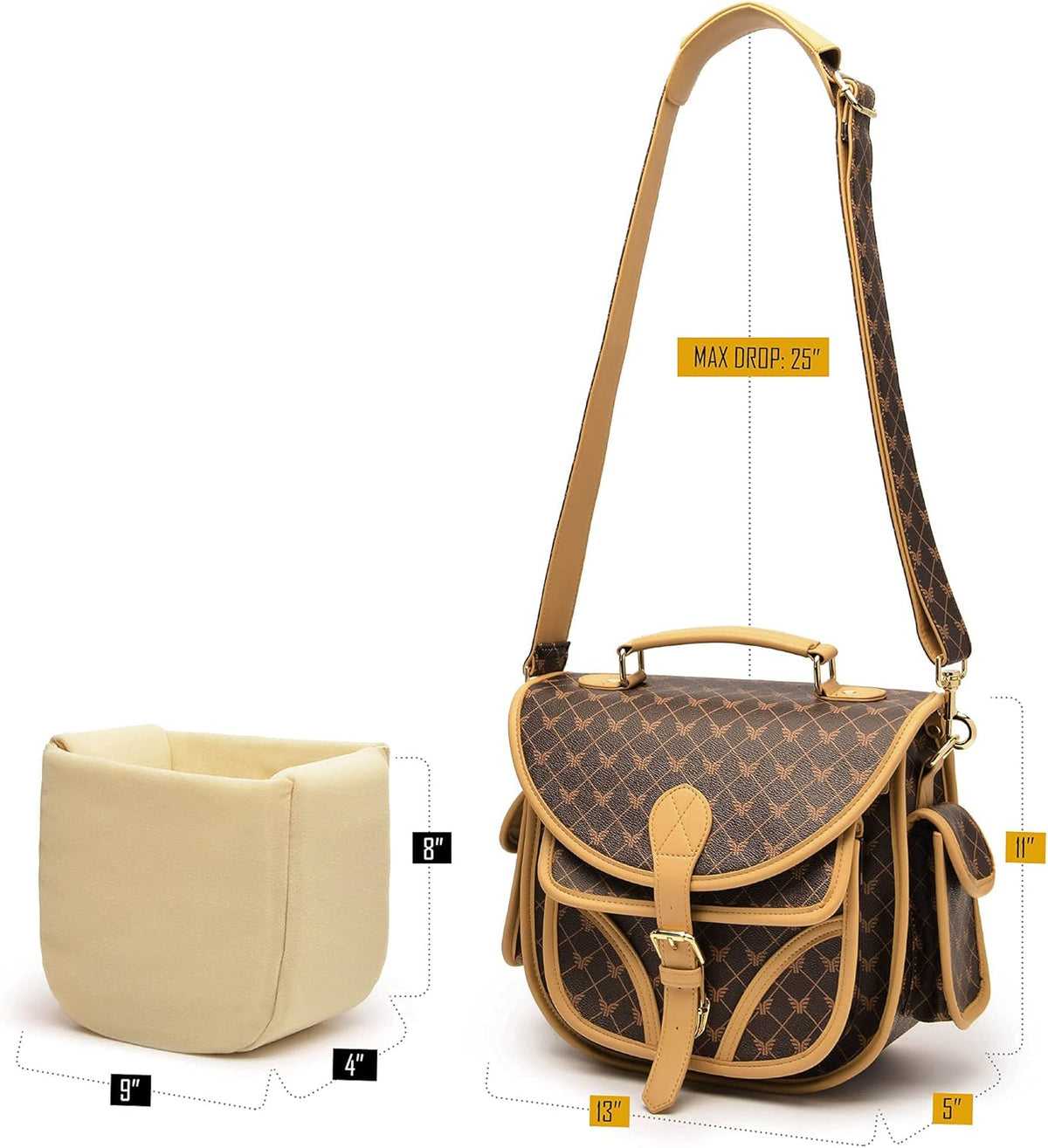 Camera Handbag with Configurable Case for Kit and Lens D259