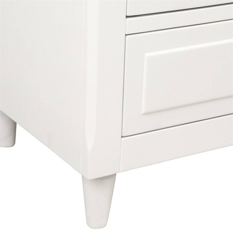 Beige 3-Drawer Wood Nightstand Cabinet G3492