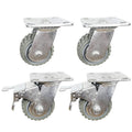 4 Inch Heavy Duty Swivel Casters with Locking Brakes Pack of 2 P5298
