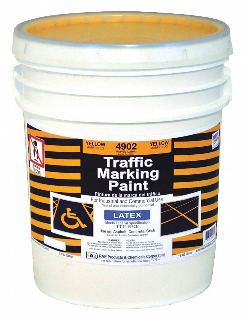 Yellow Traffic Zone Marking Paint 18.9L T217554