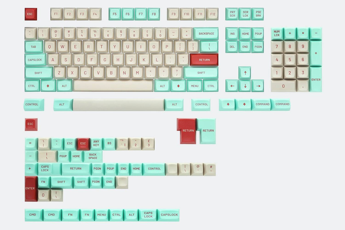 Red MT3 Keycap Set L1615