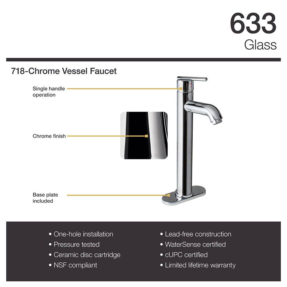 Chrome Vessel Faucet Ensemble S1036