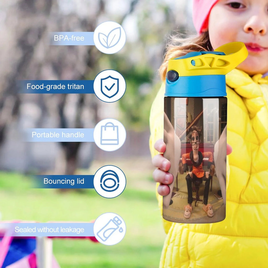 Insulated Stainless Steel Water Bottle with Straw M52345