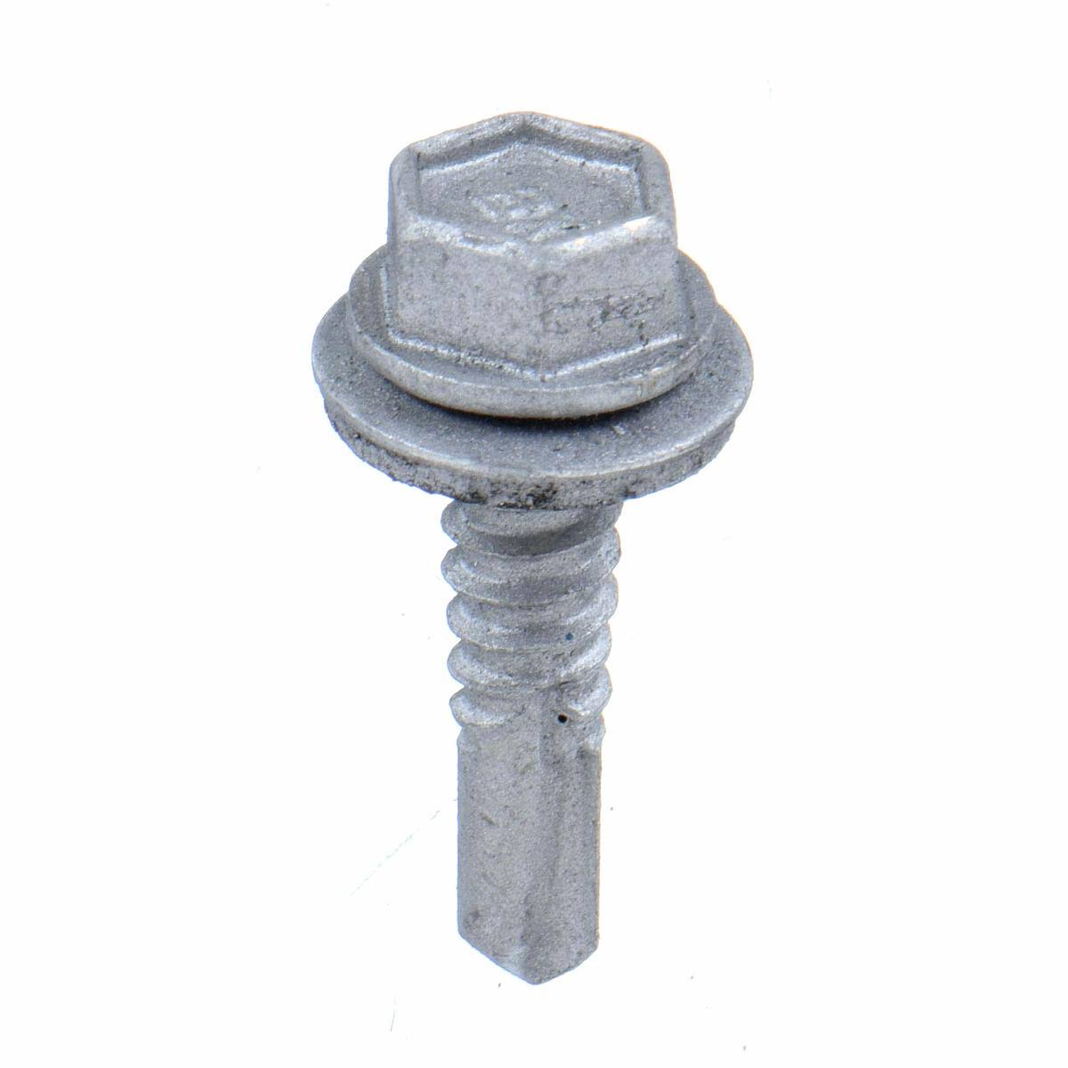 7/8x22 Steel Self Drilling Screw with Hex Washer Head and Climaseal Finish E950882