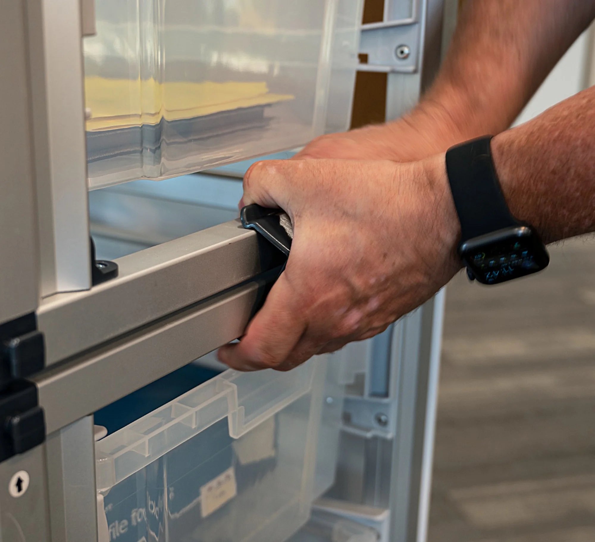Modular Classroom Storage Cabinet with 12 Clear Bins S17759