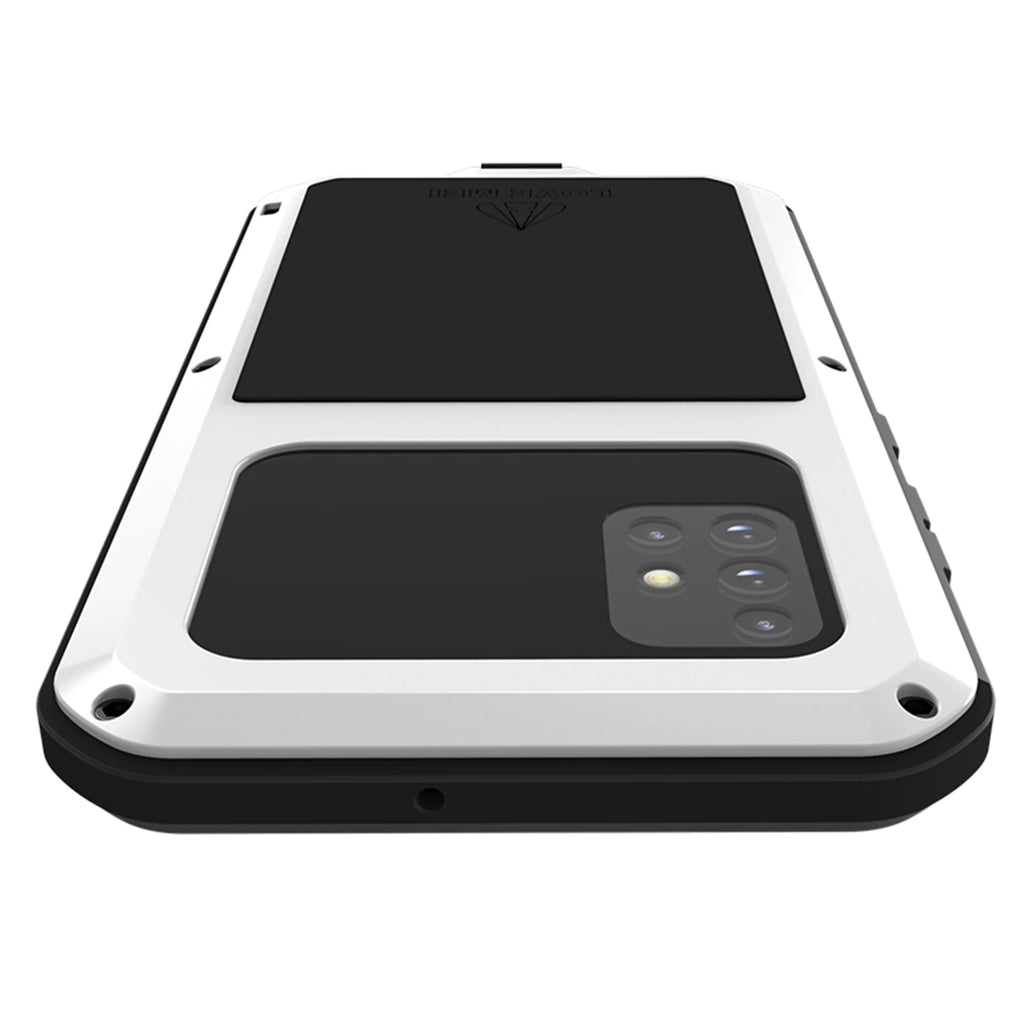 White Shockproof Armor Hybrid Phone Case for Samsung Galaxy A71 P4305