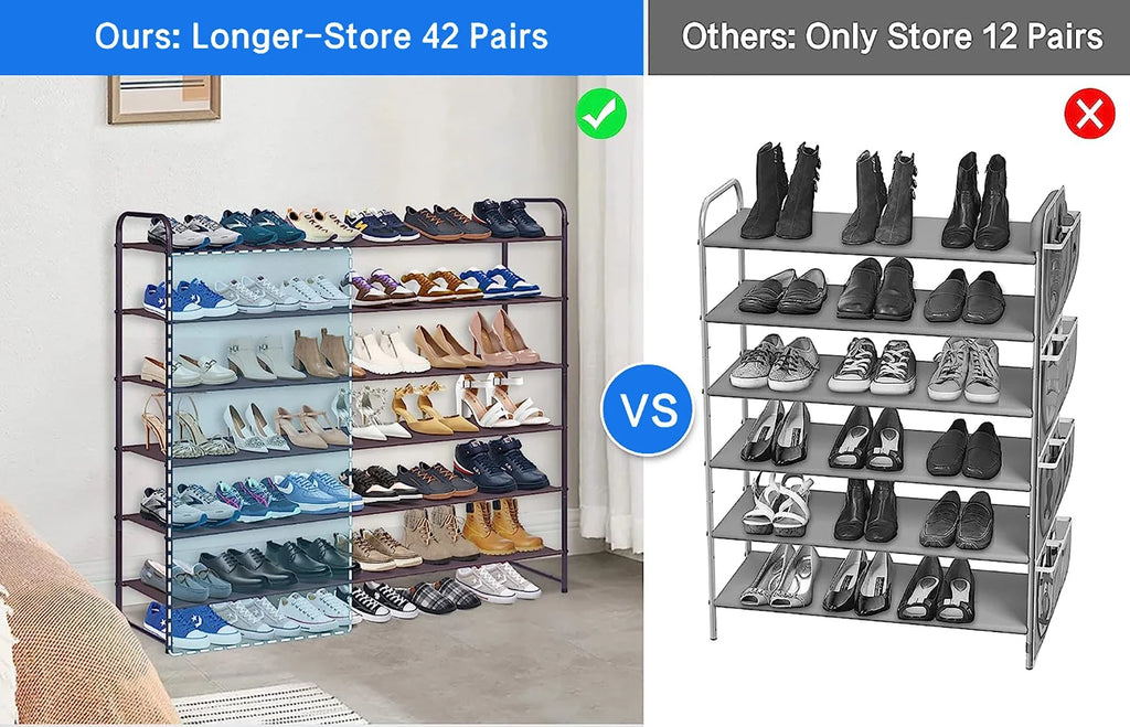 Bronze 6 Tier Metal Shoe Rack O865