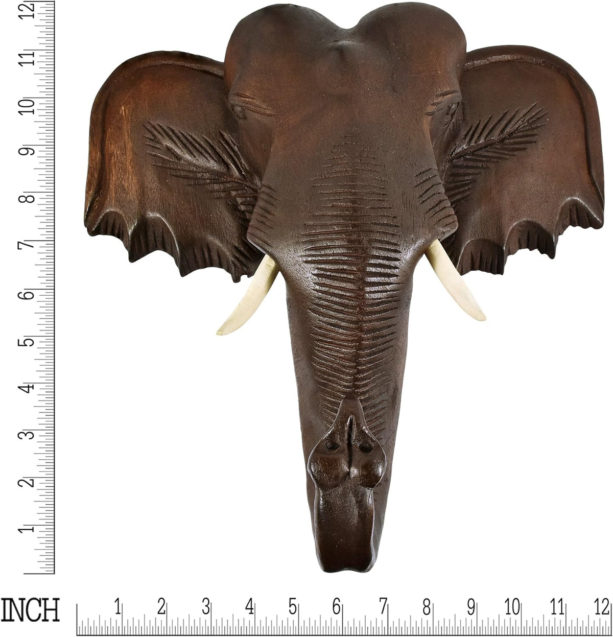 Thai Elephant Head Sculpture Wall Art 12X12 N718