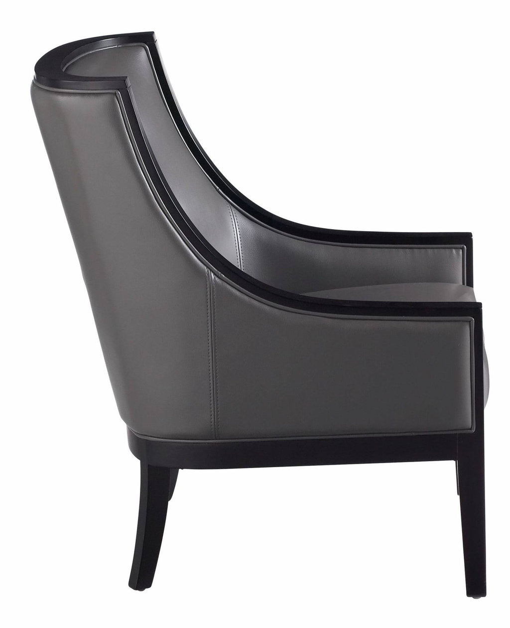Grey Leather Armchair H789