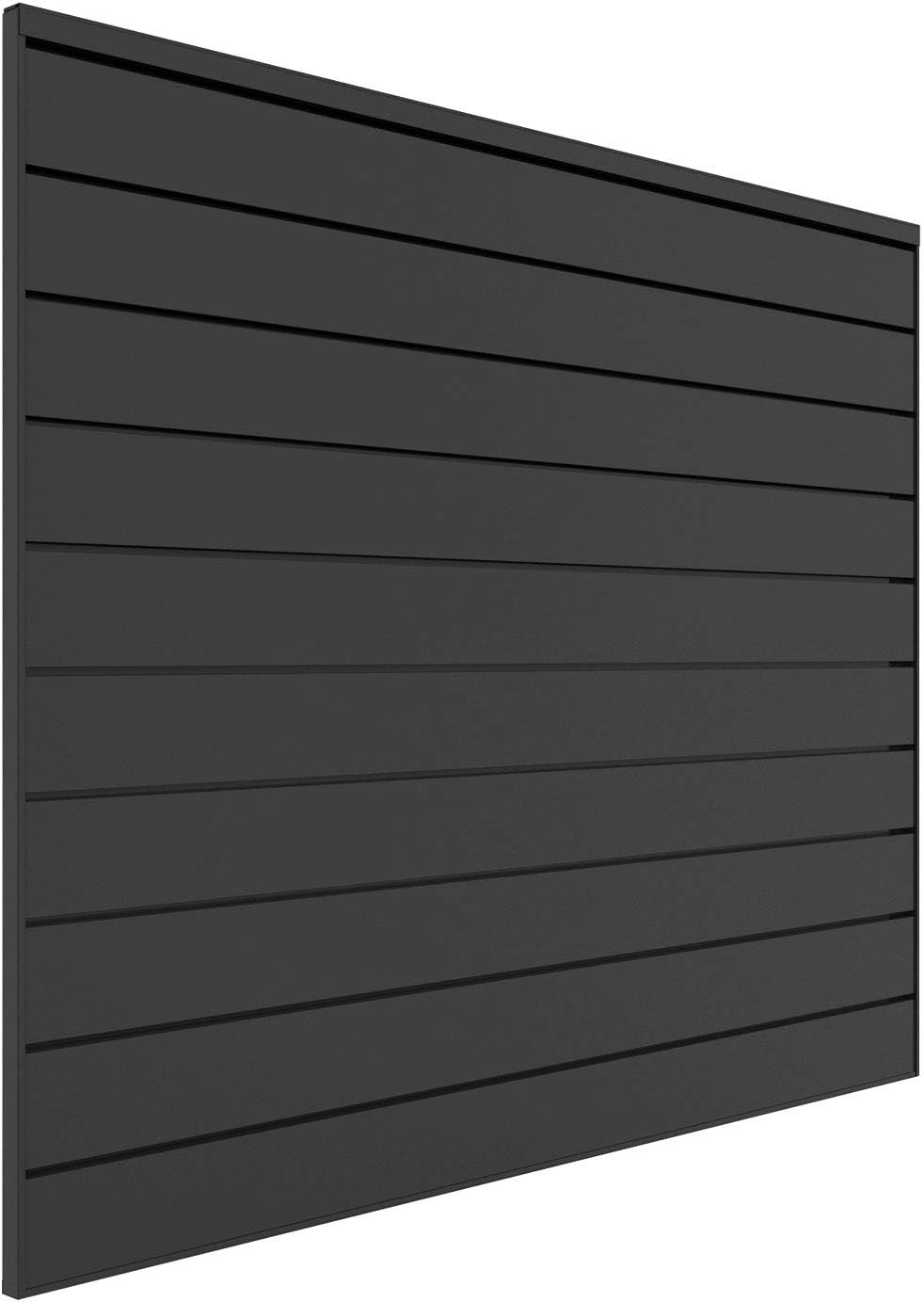 Heavy Duty PVC Slatwall Garage Organizer, 4-Feet by 4-Feet Section, Light Grey L574652