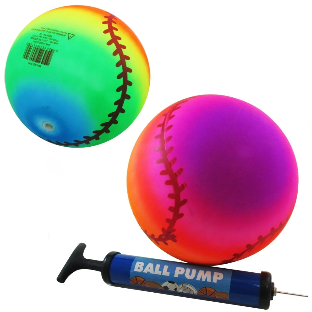 Rainbow PVC Inflatable Beach Football T22408