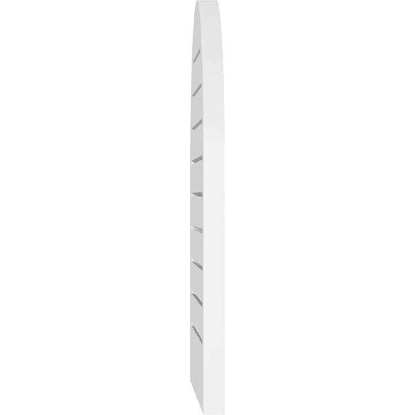 Round Top Surface Mount PVC Gable Vent with Brickmoul O7550