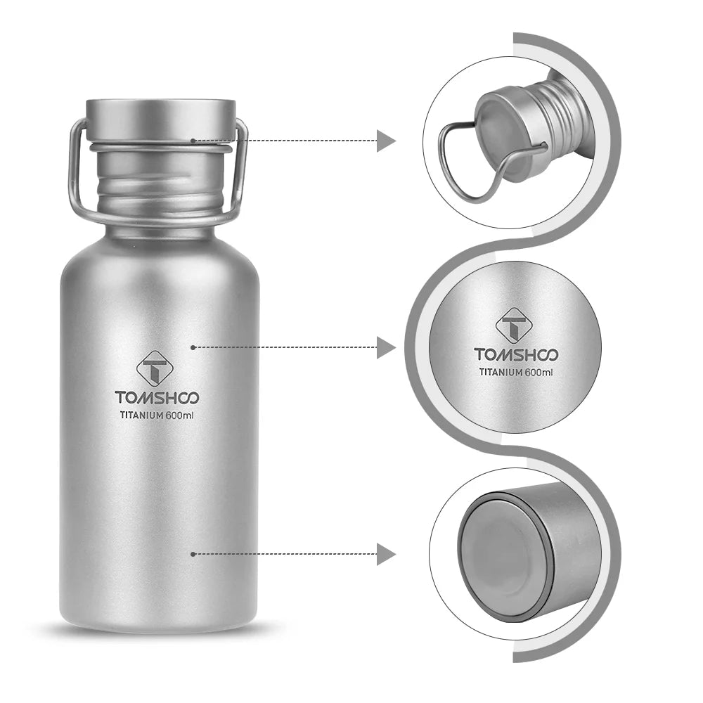 600ml Full Titanium Water Bottle with Silicone Seal A53310