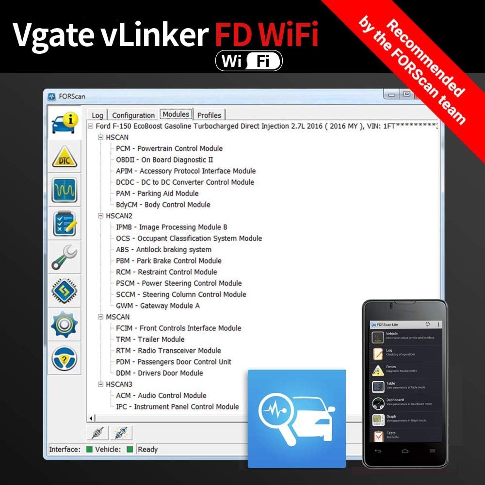 OBD2 WiFi Scan Tool, Diagnostic Code Reader, Pack of 2 S53800