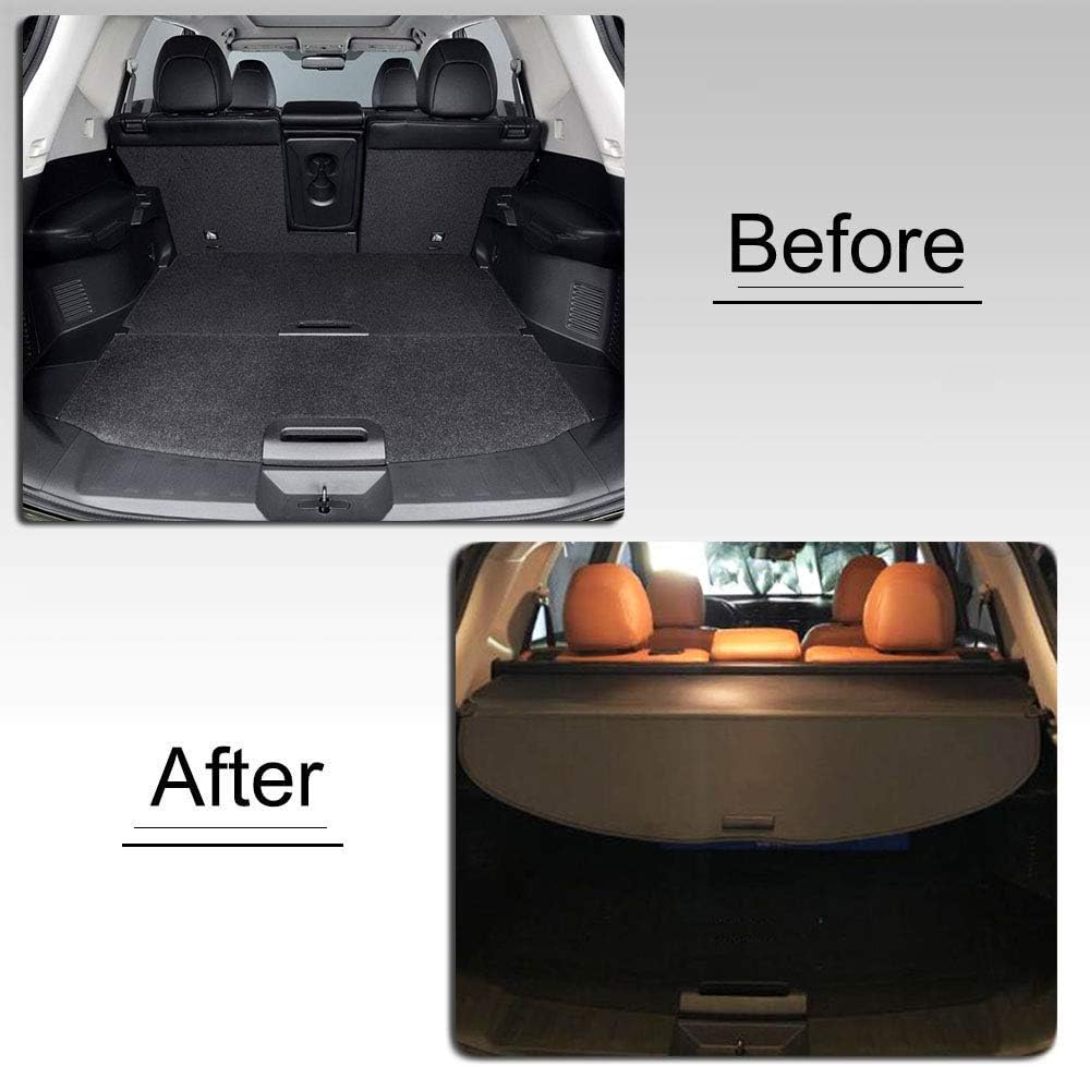 Black Retractable Cargo Cover Q603