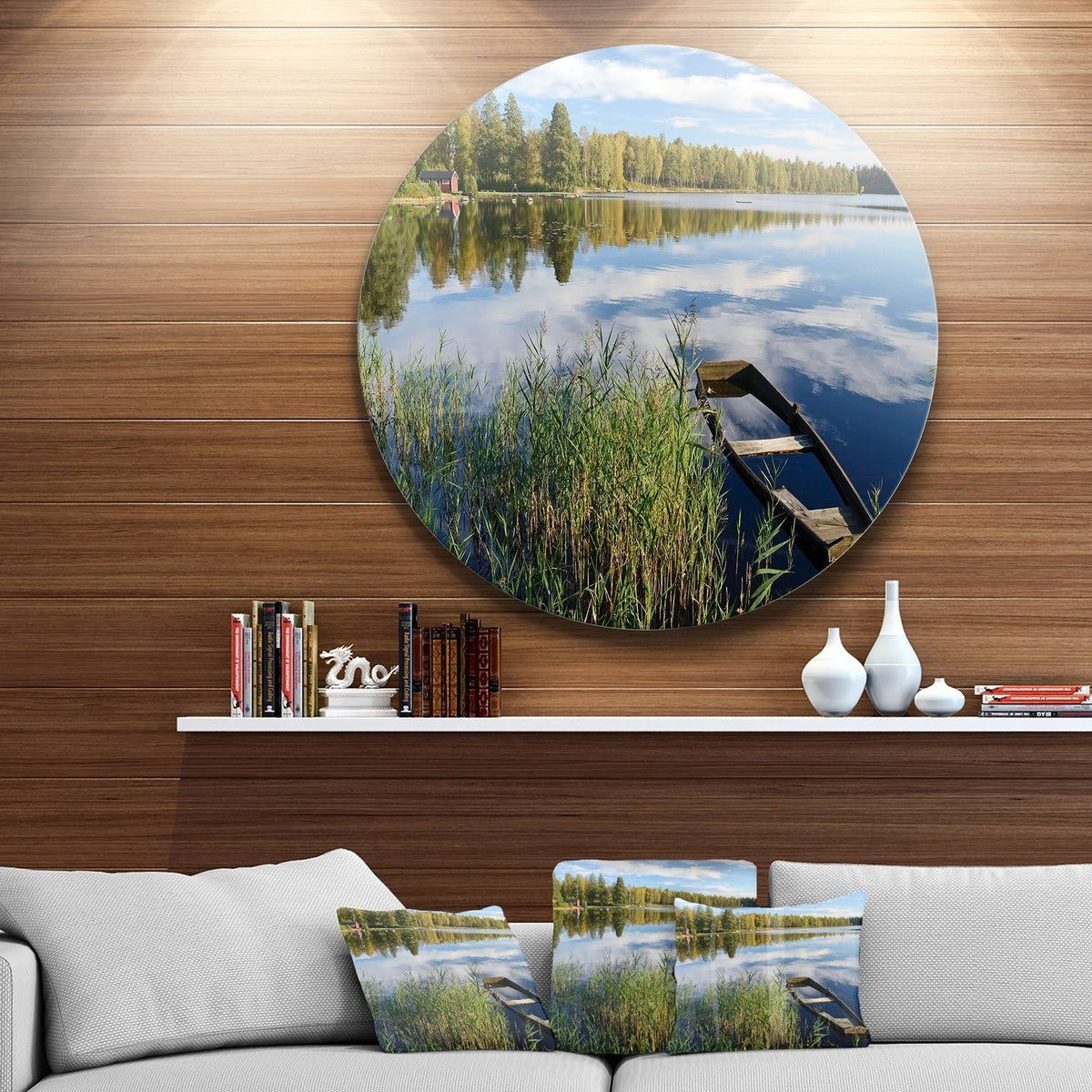 Landscape Large Disc Photographic Print on Metal V711