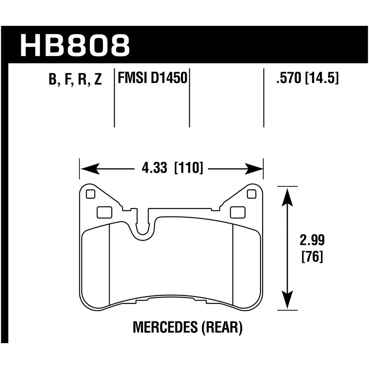 Hawk Performance Brake Pads Z71259