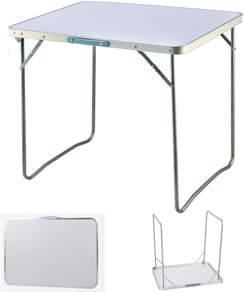 White 4ft Heavy Duty Folding Camping Table with Carry Handle O738