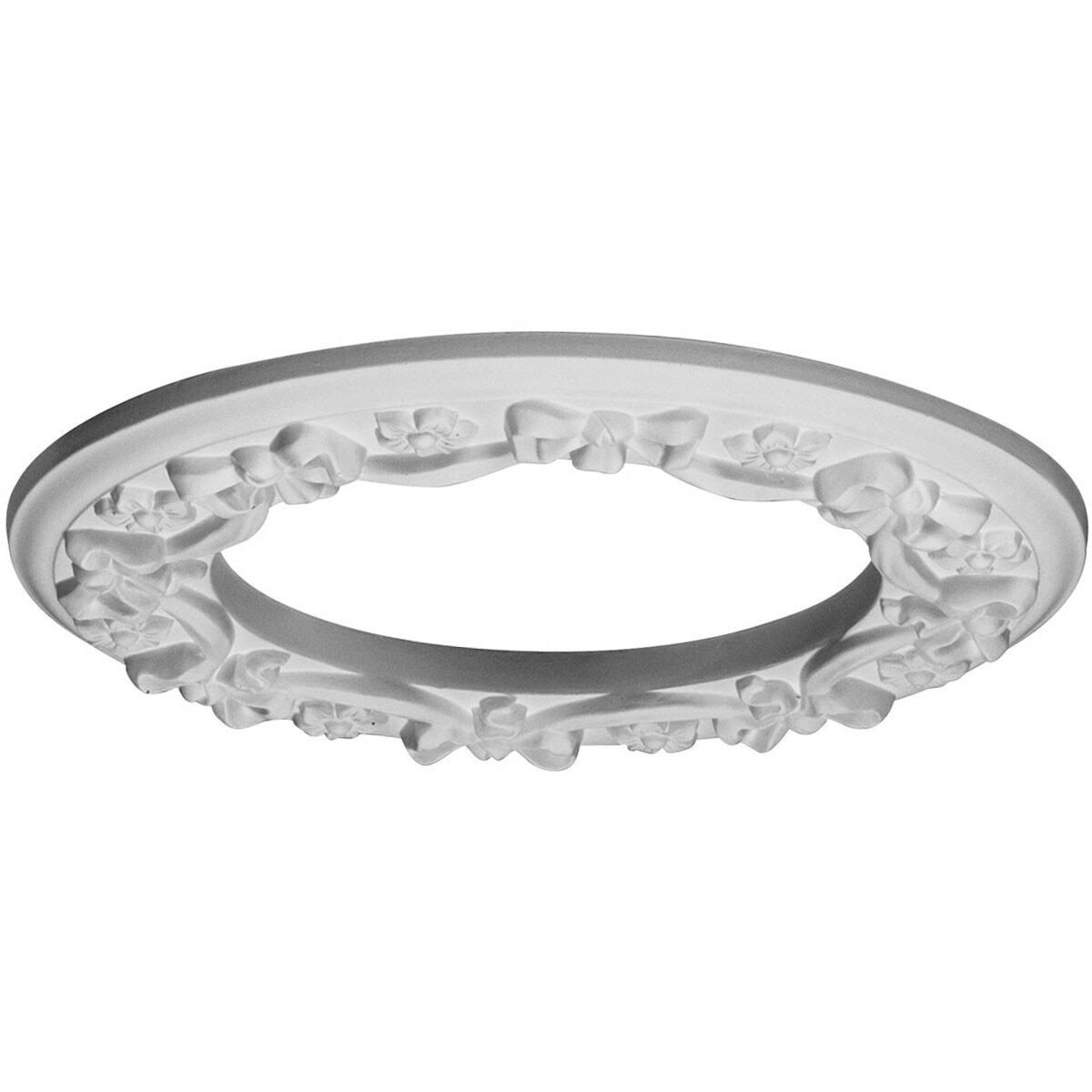 12 1/4x22OD x 7 1/2x22ID x 7/8x22P Ribbon with Bow Ceiling Medallion D678991