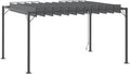 13' x 10' Outdoor Louvered Aluminum Pergola Gazebo with Adjustable Roof N1863
