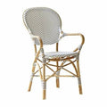 White Stacking Dining Chair with Cappuccino Dots Q2293