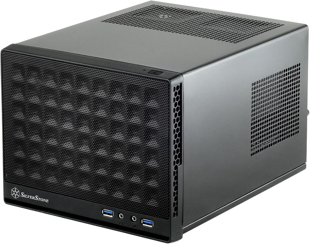 White & Black Mini-ITX Computer Case with Mesh Front Panel R7617