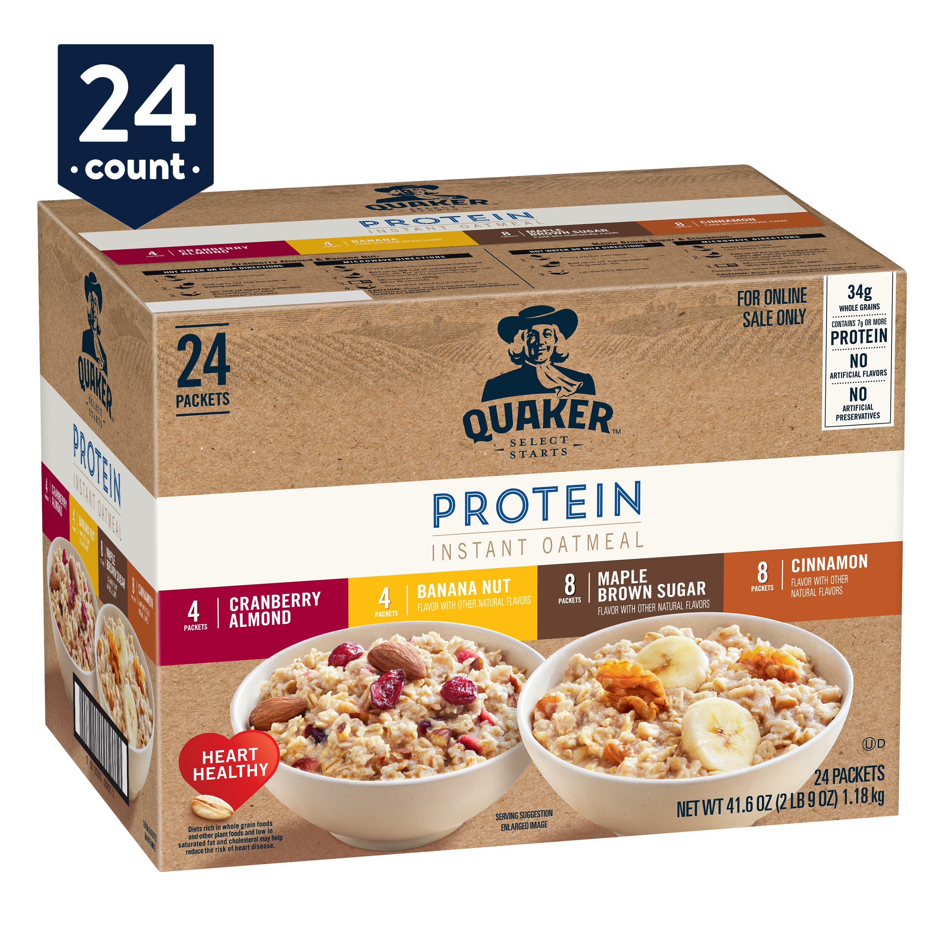 Protein Variety Pack Instant Oatmeal, 24 Packets O67115