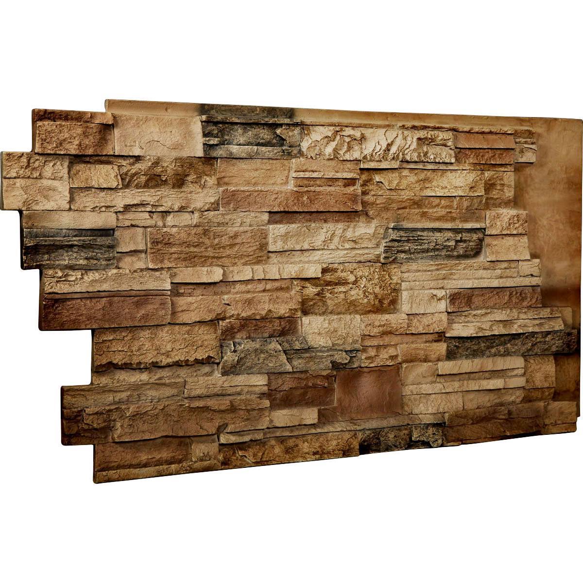 48x22W x 25x22H x 1 1/2x22D Faux Stone Siding Panel A91520