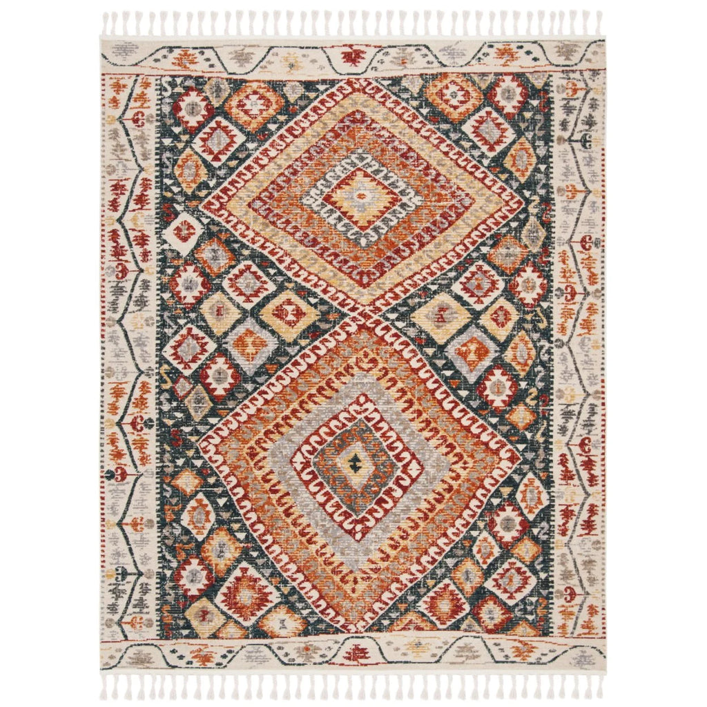 Ivory / Navy Rug E5509