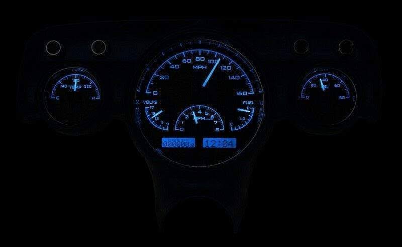 Analog Gauges System Black Alloy Blue S436825