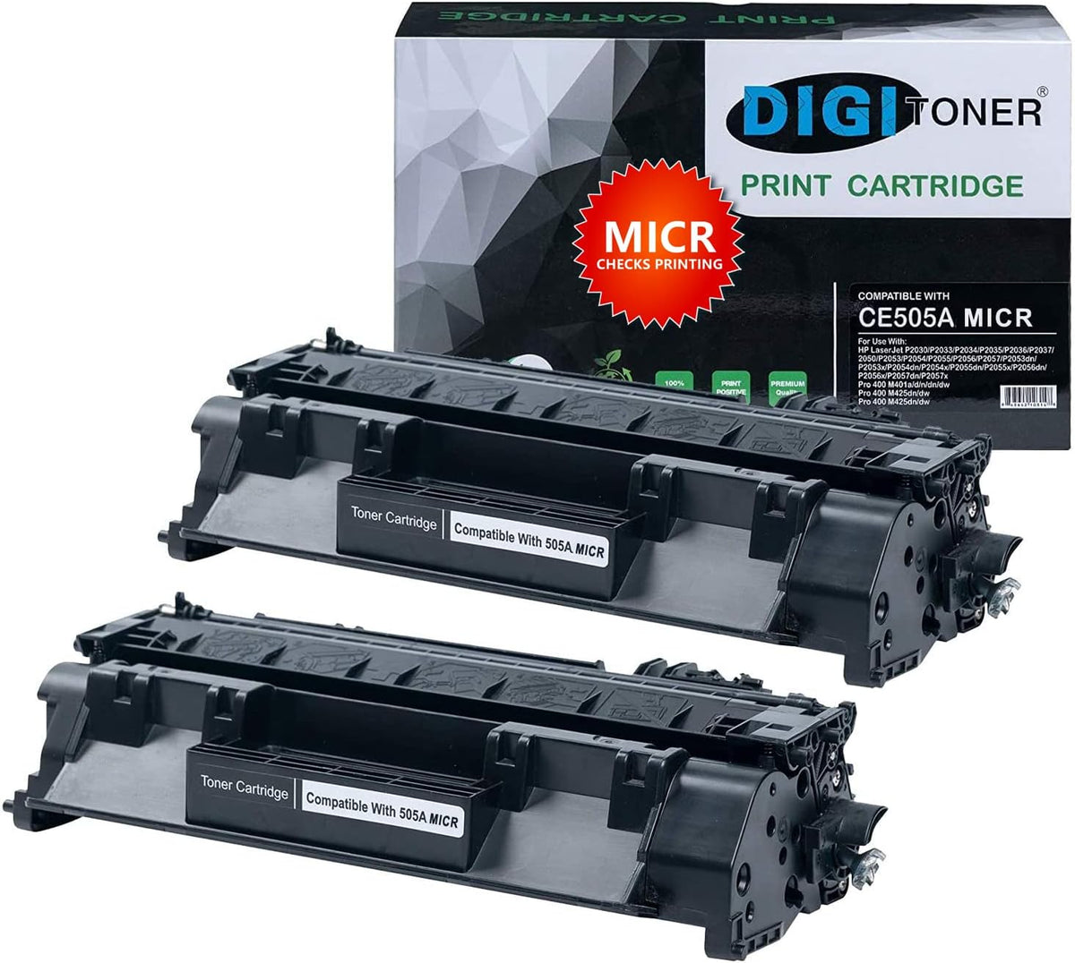Black MICR Toner Cartridge 2 Packs K19039