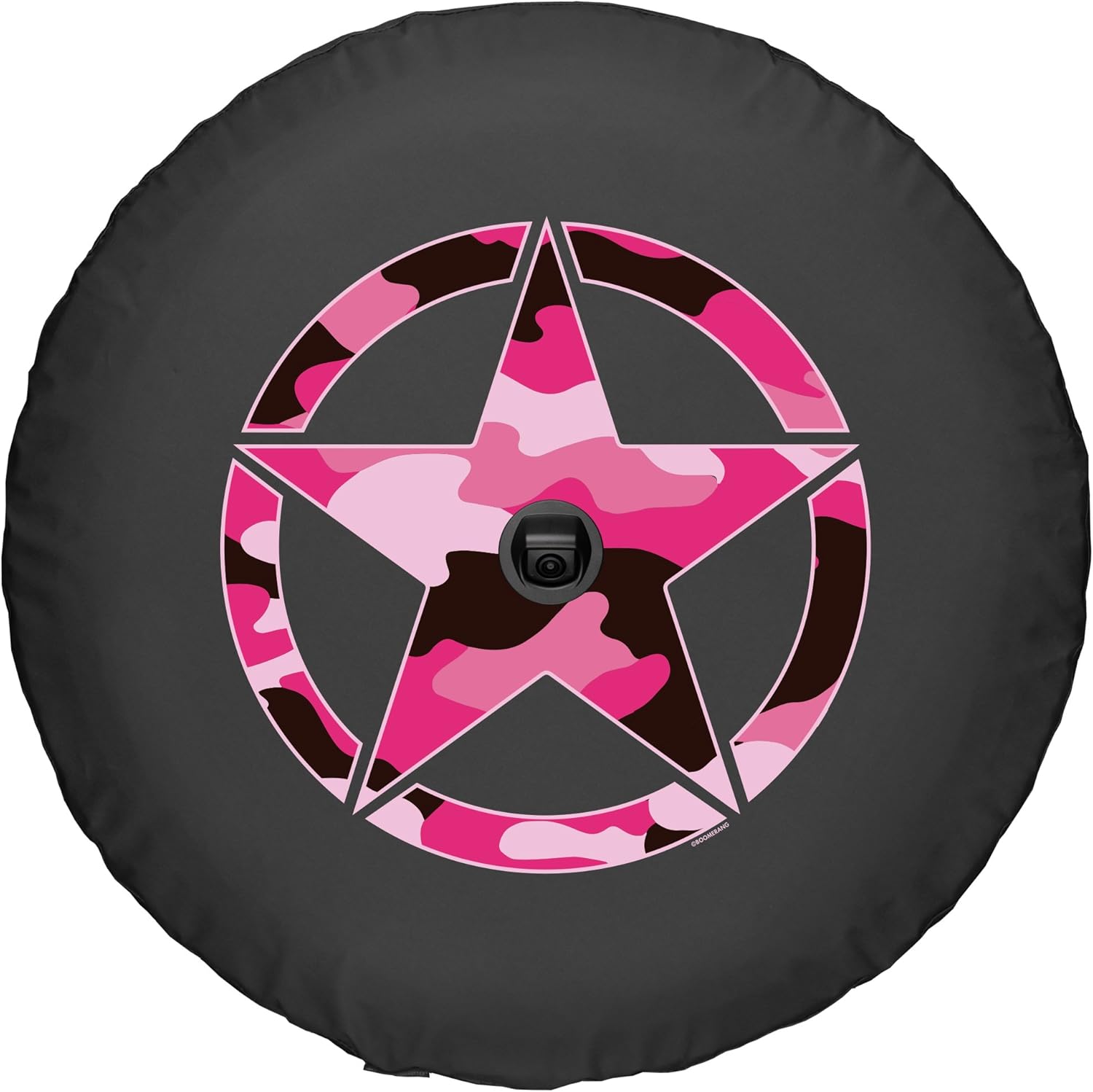 Camo Star Pink Print 32" Soft Tire Cover for Jeep Wrangler JL with Back-up Camera Pack of 2 M263487