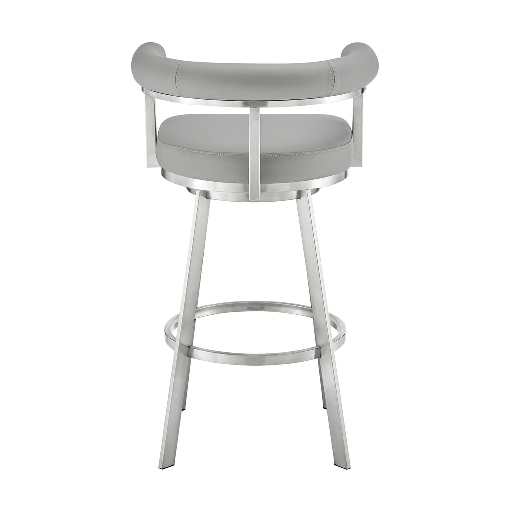 Light Gray Faux Leather Bar Stool Z637