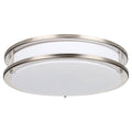 Two Light Round Flush Mount Satin Nickel Finish U285