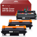 Compatible Toner Cartridges and Drum for Brother Printers (2 Black Toners, 1 Drum Unit) J732