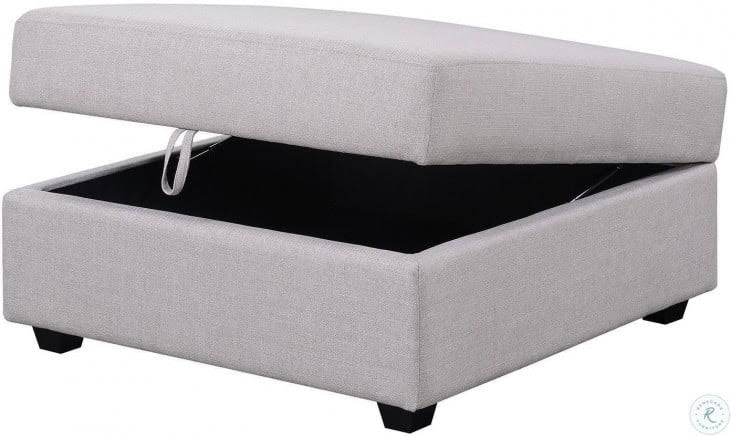 Grey Storage Ottoman M7046