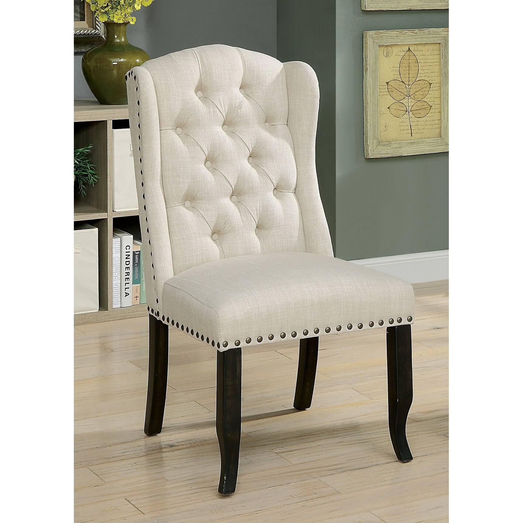 Antique Black Side Chair Set of 2 B85036