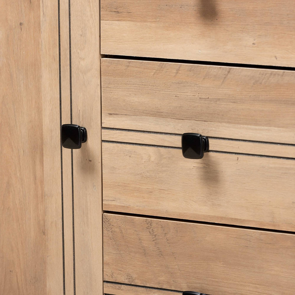 Oak Brown 3-Drawer Kitchen Storage Cabinet F4510