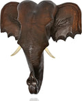 Thai Elephant Head Sculpture Wall Art 12X12 N718