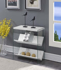 White Faux Marble Bookcase Y25674