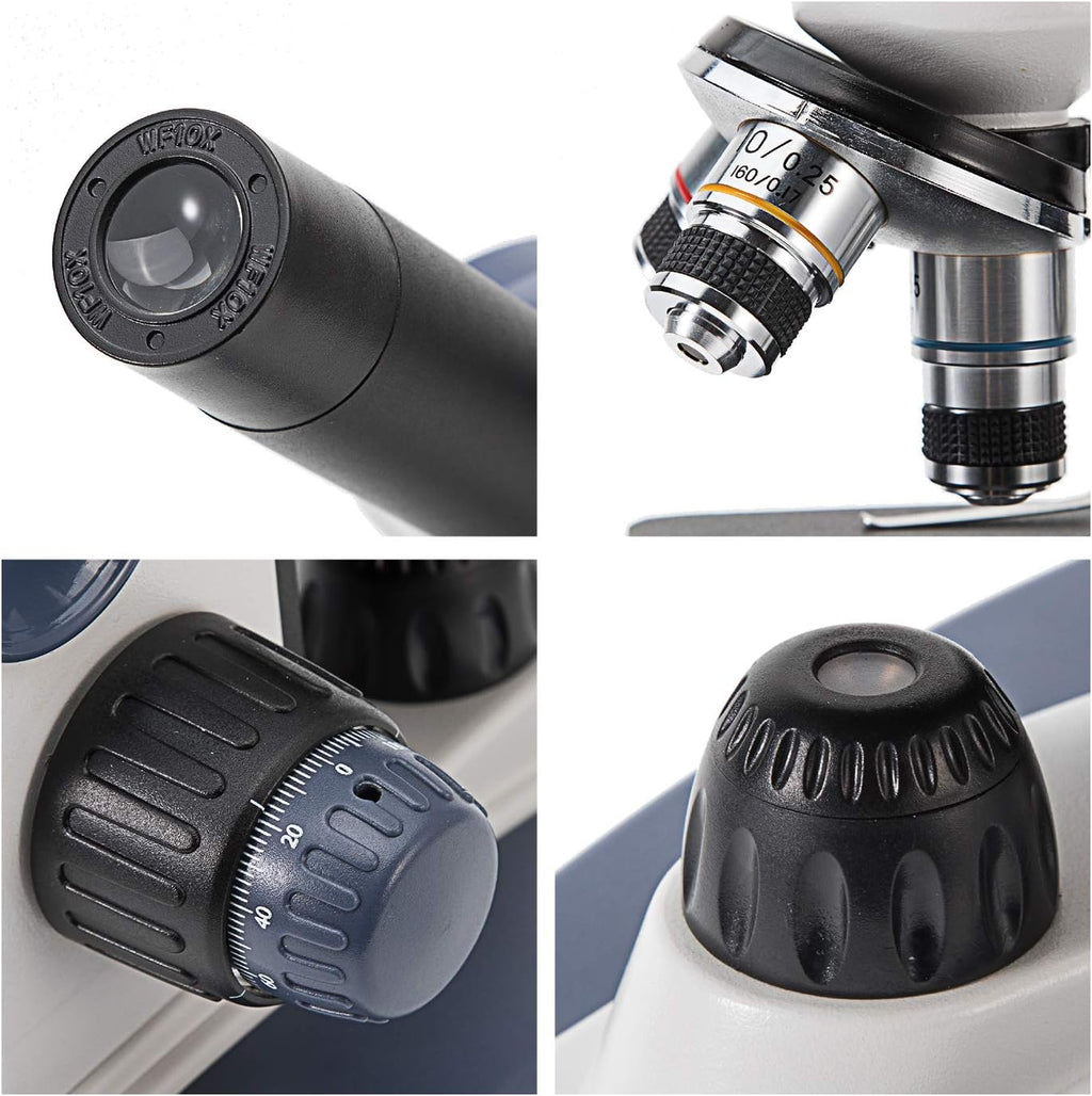 Compound Monocular Microscope with 40X-1000X Magnification J233541