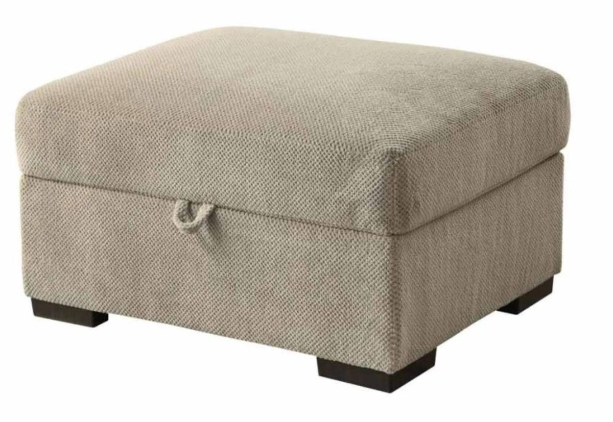 Taupe Storage Ottoman E47642
