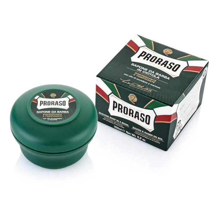 Green Shaving Soap in a Bowl (Eucalyptus & Menthol) 150ml Q50902
