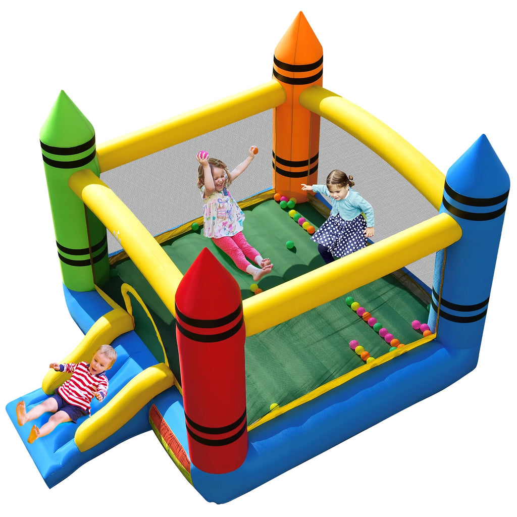 Inflatable Bounce House Jumping Castle with Slide and Ocean Balls A75380