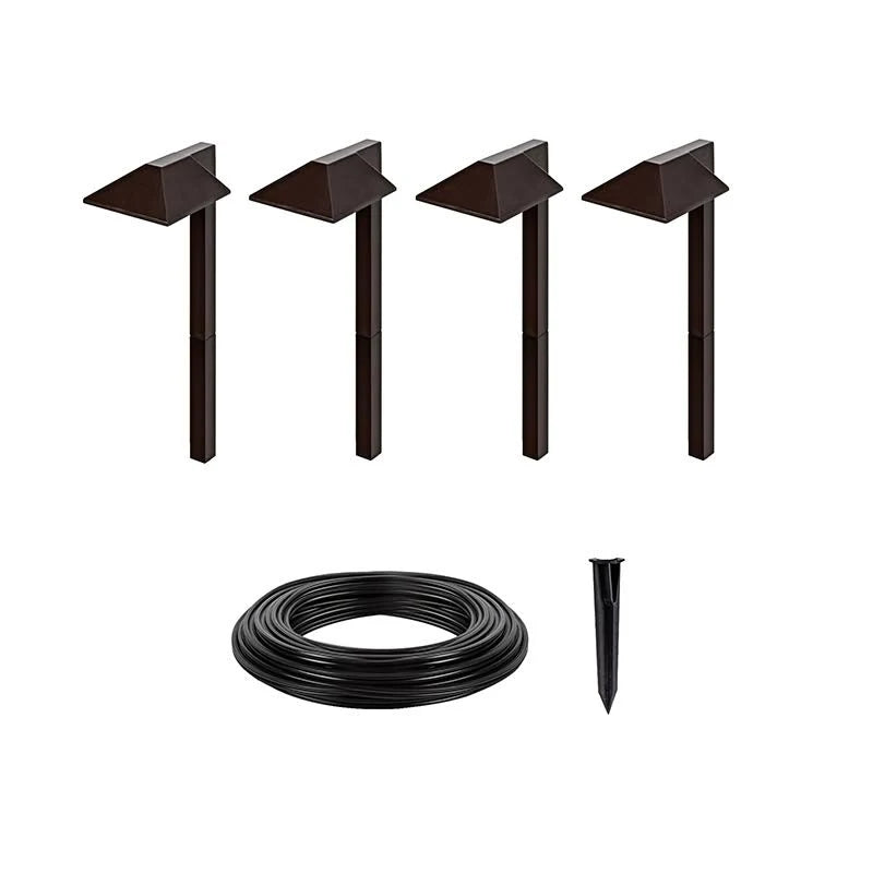 4 Offset Square Path Lights LED Landscape Lighting H286643